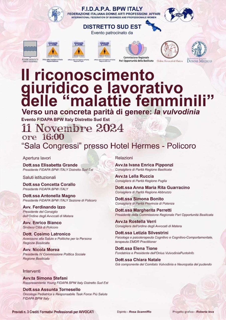 VULVODINIA EVENTO CONCLUSIVO 11 novembre 2024